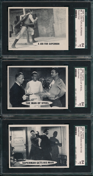 1966 Topps Superman Lot of (9) SGC 84 W/ Wrapper