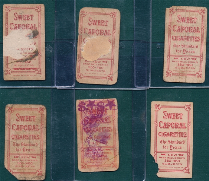 1909-1911 T206 Lot of (10) Sweet Caporal Cigarettes Series 460 W/ McGraw