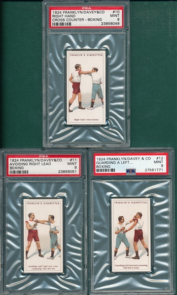 1924 Franklyn/Davies & Co. Boxing, Complete Set (25) PSA 6-9