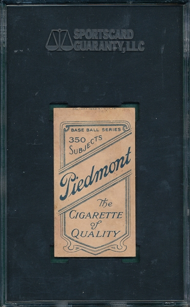 1909-1911 T206 McGraw, Portrait, No Cap, Piedmont Cigarettes SGC 30 *Miscut*