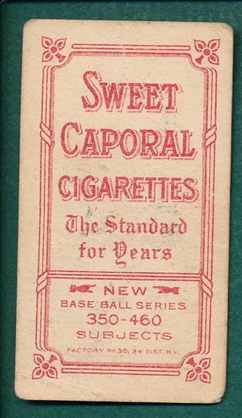 1909-1911 T206 Chance, Yellow Portrait, Sweet Caporal Cigarettes