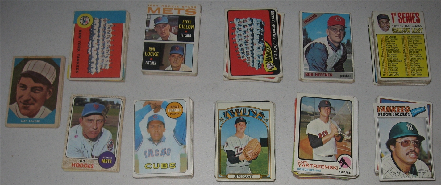 1959-77 Topps Lot of (350) W/ Aaron & Mays