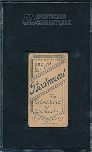 1909-1911 T206 Persons Piedmont Cigarettes SGC 40 *Southern League*