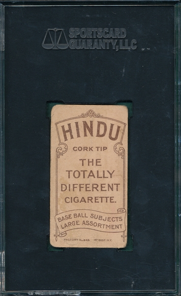 1909-1911 T206 Brown, George, Hindu Cigarettes SGC 10 
