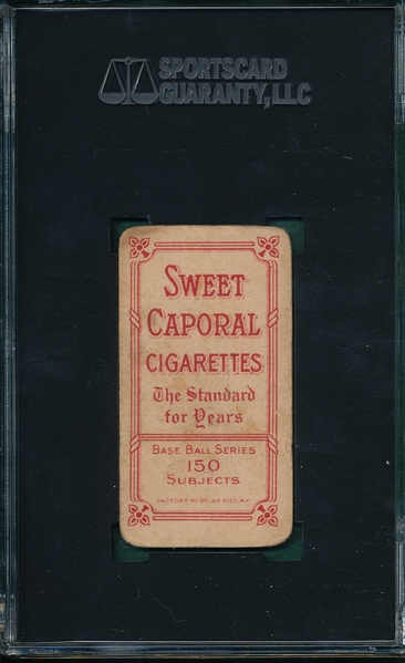 1909-1911 T206 Bradley, Portrait, Sweet Caporal Cigarettes SGC 20 
