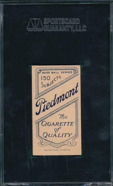 1909-1911 T206 Jones, Tom, Piedmont Cigarettes SGC 70