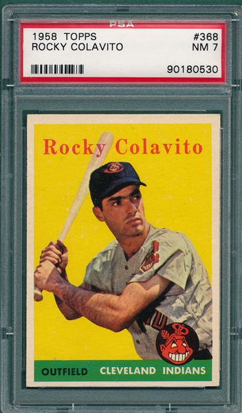 1958 Topps #368 Rocky Colavito PSA 7