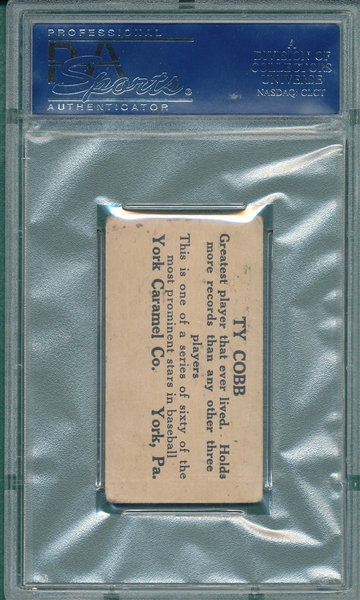 1927 E210-1 #27 Ty Cobb York Caramels PSA 1.5