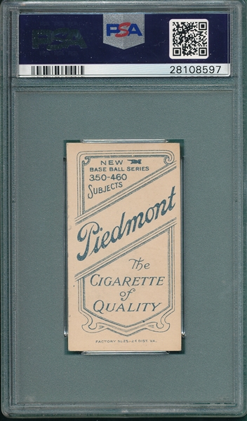 1909-1911 T206 Chase, Holding Trophy, Piedmont Cigarettes PSA 3