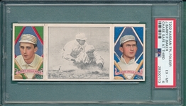 1912 T202 Chase Safe At Third, Barry/Baker, Hassan Cigarettes, PSA 6 *Only 4 Graded Higher*