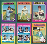 1975 Topps Complete Set (660) W/ Carter, Rice, Yount & Brett, Rookies