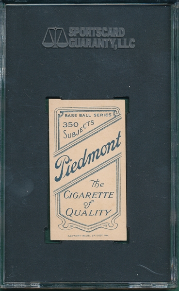 1909-1911 T206 Becker Piedmont Cigarettes SGC 70 