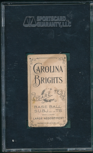 1909-1911 T206 Christy Mathewson, Dark Cap, Carolina Brights Cigarettes SGC 10 *Double Name*