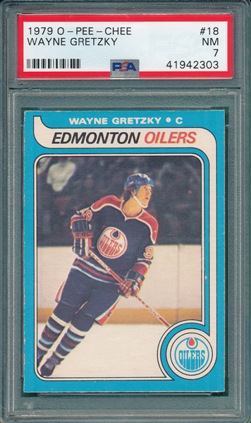 1979 O-Pee-Chee #18 Wayne Gretzky PSA 7 *Rookie*