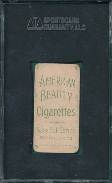 1909-1911 T206 McGinnity American Beauty Cigarettes SGC 20