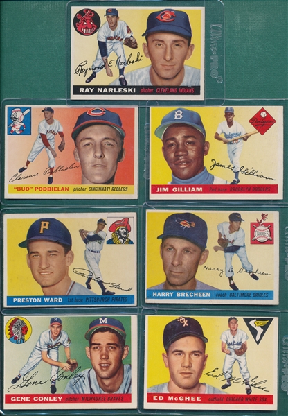 1955 Topps Lot of (11) W/ Gilliam