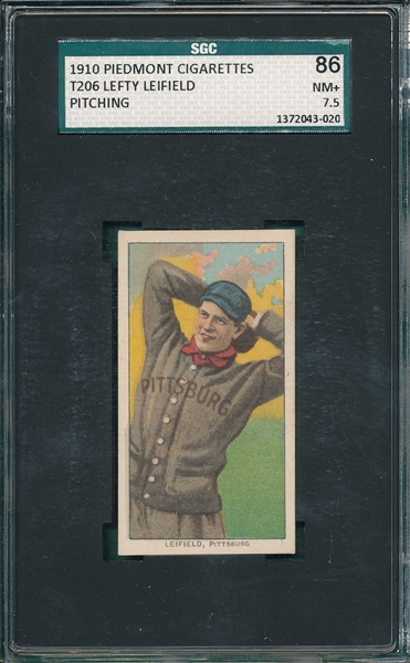 1909-1911 T206 Leifield, Pitching, Piedmont Cigarettes SGC 86