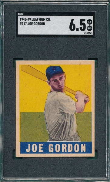 1948-49 Leaf #117 Joe Gordon SGC 6.5