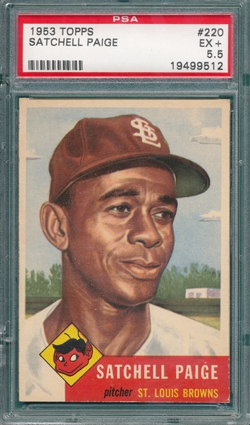 1953 Topps #220 Satchell Paige PSA 5.5