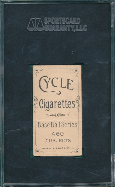 1909-1911 T206 Payne Cycle Cigarettes, SGC 30 *460 Series*
