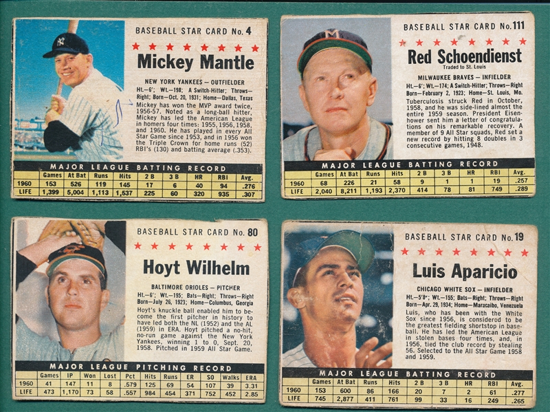 1961 Post Cereal Lot of (33) W/ Mantle