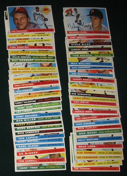 1955 Topps Lot of (58) W/ #38 Turley *Crease Free*