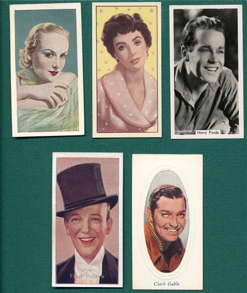 1920s-50s Lot of (5) Non Sports Actor & Actresses, Complete Sets