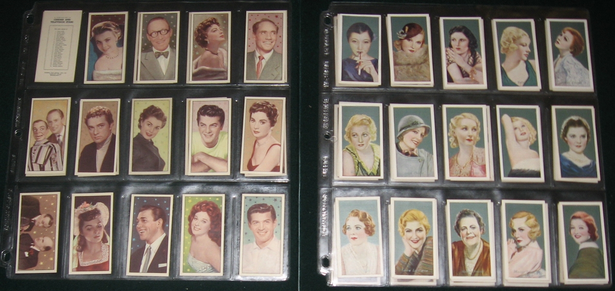 1920s-50s Lot of (5) Non Sports Actor & Actresses, Complete Sets