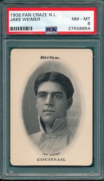 1906 Fan Craze, Weimer, National League, PSA 8