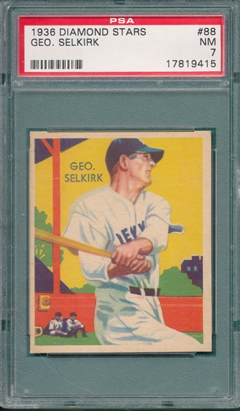 1934-36 Diamond Stars #88 George Selkirk PSA 7 *SP*