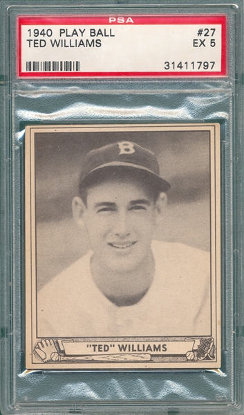1940 Play Ball #27 Ted Williams PSA 5