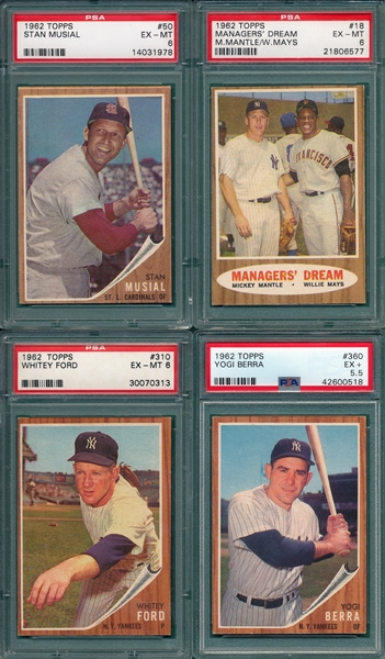 1962 Topps Baseball Complete Set (598) *Crease Free*