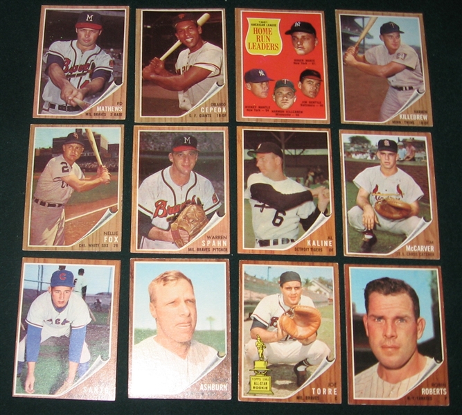 1962 Topps Baseball Complete Set (598) *Crease Free*
