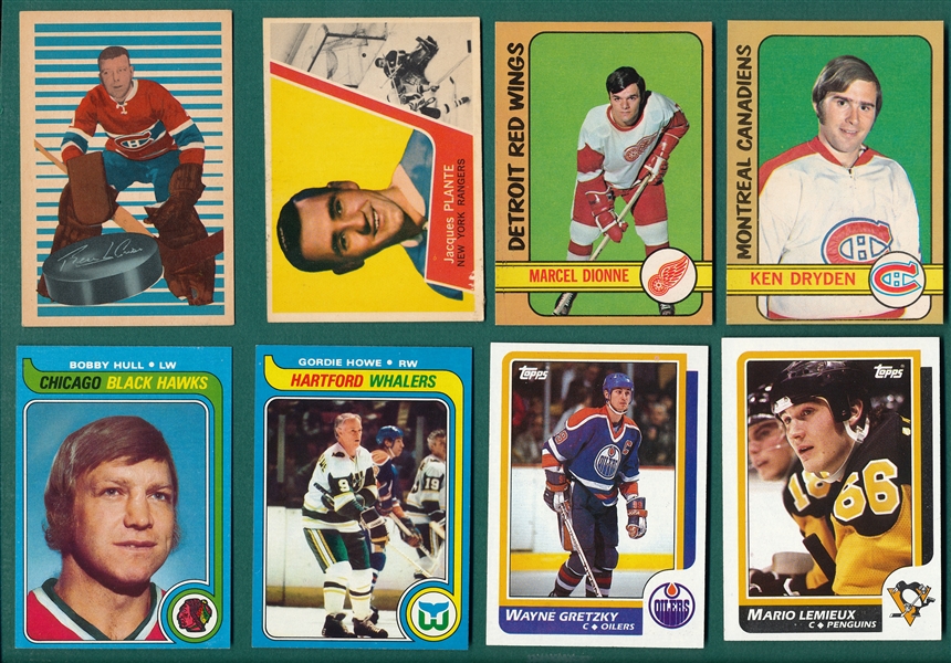 1963-86 Hockey Lot of (8) HOFers W/ Howe & Gretzky