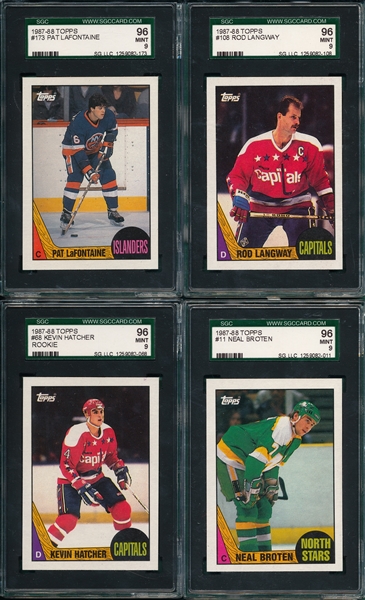 1987-88 Topps Hockey Lot of (38) W/ LaFontaine SGC 96 *MINT*
