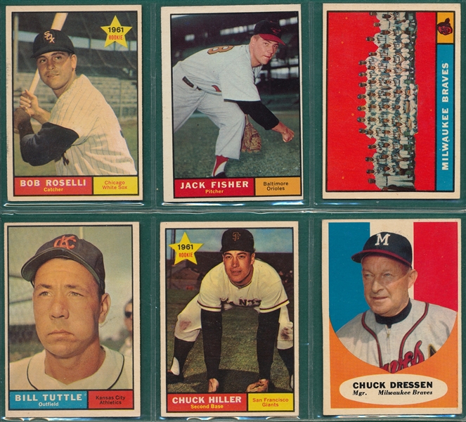 1961 Topps Lot of (16) W/ Mantle & High Numbers