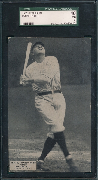 1925 Exhibits Babe Ruth SGC 40