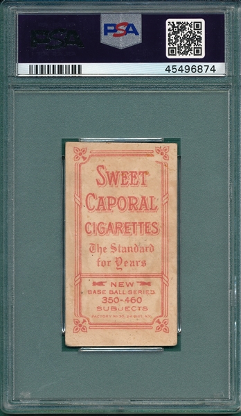 1909-1911 T206 Abbaticchio, Blue Sleeves, Sweet Caporal Cigarettes PSA 2