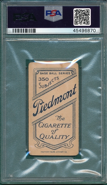 1909-1911 T206 Merritt Piedmont Cigarettes PSA 2