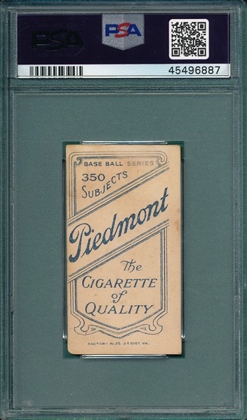 1909-1911 T206 McIntyre, Brooklyn & Chicago, Piedmont Cigarettes PSA 4