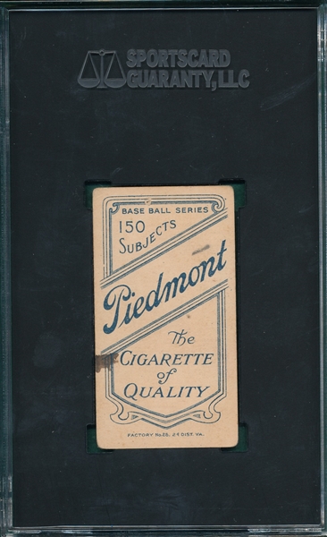 1909-1911 T206 Bresnahan, Portrait, Piedmont Cigarettes SGC 1.5