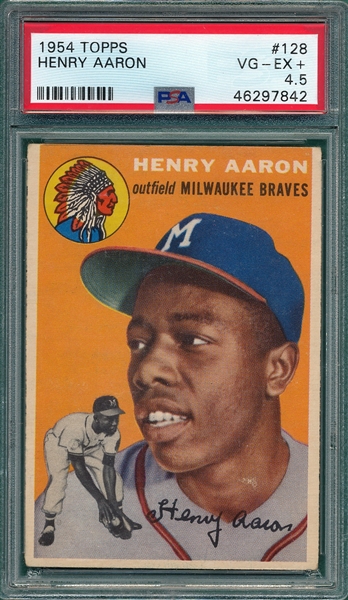 1954 Topps #128 Henry Aaron PSA 4.5 *Rookie*