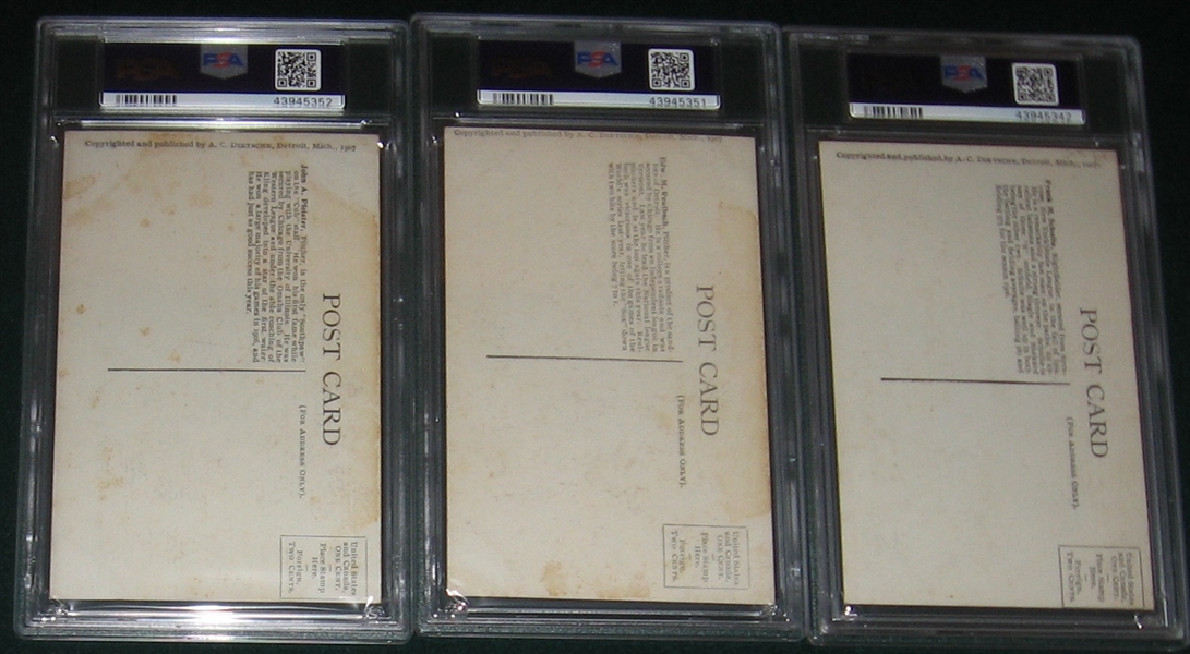 1907 Dietsche Post Cards, Chicago Cubs Complete Set (15) PSA