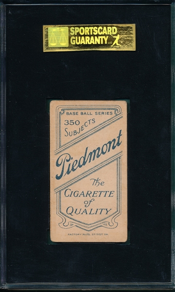 1909-1911 T206 Bresnahan, Batting, Piedmont Cigarettes SGC 40 