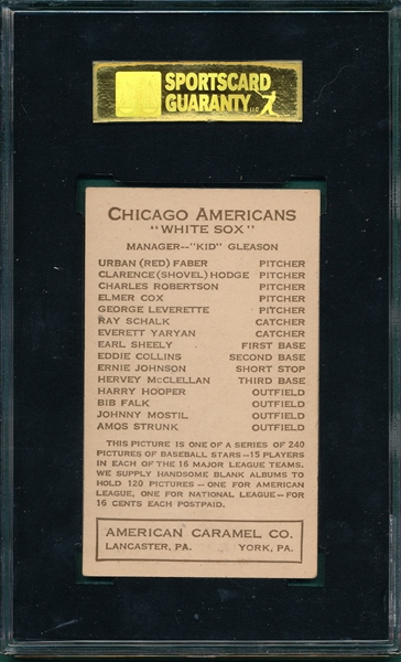 1922 E120 Falk American Caramel Co. SGC 80 