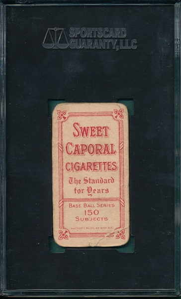 1909-1911 T206 Walter Johnson, Portrait, Sweet Caporal Cigarettes SGC 10