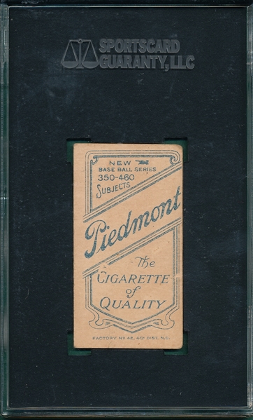 1909-1911 T206 Conroy, Bat, Piedmont Cigarettes SGC 20 *Factory 42*