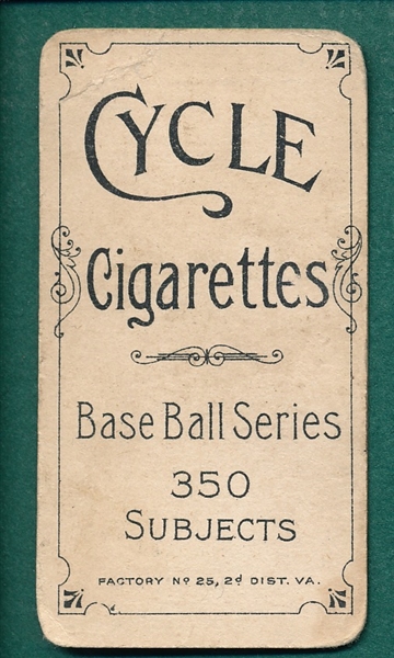 1909-1911 T206 Burchell Cycle Cigarettes 