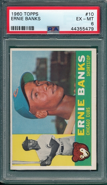1960 Topps #10 Ernie Banks PSA 6