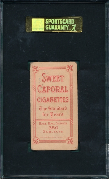 1909-1911 T206 Brashear Sweet Caporal Cigarettes SGC 40